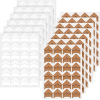 Hotop 312 Pieces Photo Corners Self Adhesive for DIY Scrapbook, Picture Album, Personal Journal, Dairy More (Kraft and White)