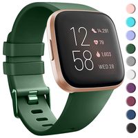 Tobfit Sport Bands Compatible with Versa/Versa Lite/SE, Soft TPU Wristbands Accessories for Women Men, Green, Large