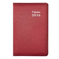 Blueline 2016 Net Zero Carbon Weekly Planner, Twin-Wire Binding, Burgundy, 8" x 5" (C815.83T-16)