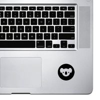 StickAny Palm Series Koala Circle Sticker for MacBook Pro, Chromebook, and Laptops (Black)
