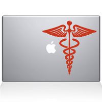 The Decal Guru Medical Symbol MacBook Decal Vinyl Sticker - 12" MacBook - Orange (1127-MAC-12M-P)