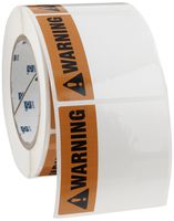 Brady THTEL-184-483-1-WA 3" Width x 3" Height, B-483 Polyester, Orange with Black on White Warning Arc Flash Label (1000 per Roll)