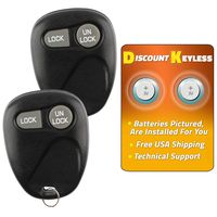 Discount Keyless Replacement Key Fob Car Remote Compatible with ABO1502T, 16245100-29, 16245102 (2 Pack)