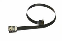 Black FPV Flat HDMI Cable Mini Male HDMI 90 Degree up to Standard HDMI Full HDMI Normal HDMI Female HDMI for rig Gimbal Canon 5D3 5D2, panasonic lumix GH3 GH2, Sony nex 5N 5T 5R 7N (20CM)