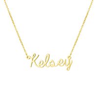 Personalized Name Necklace 18K Gold Plated New Mom Bridesmaid Gift Jewelry for Kelsey
