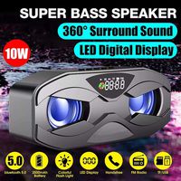 salver Wireless Bluetooth Speaker Subwoofer LED Display FM Radio Speaker Portable Bluetooth Speakers