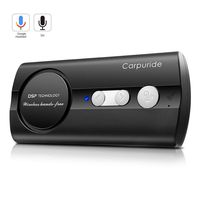 Handsfree Bluetooth Car Kit AUTO Power ON Visor with Motion Sensor, in-Car Speakerphone Kits for Smartphone Devices (2W Powerful Speaker,Dual Link) Black