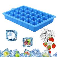 FAgdsyigao 3Pcs 24 Grids Ice Cube Tray,Rectangle Maker Mould with Lid Kitchen DIY Accessory