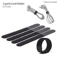 EACHPOLE |5 Pack| Cable Cord Holder, Reusable Soft Wrap Cable Wire Organizer for Office and Household Electronic Cables, APL1725