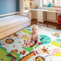 Foldable Play Mat | Non-BPA Non-Toxic Foam Baby Playmat (6FT x 6.6FT) 0.4" Thick Extra Large Reversible Crawling Mat Portable Toddlers Kids Waterproof Non-Slip Activity Tummy Time (Road of City)