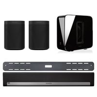Sonos 5.1 Surround Set - Home Theater System with Playbar with Wall Mount Kit, Sub and 2 Sonos Ones  (Black)