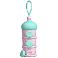 Formula Dispenser LANEYLI Baby Milk Powder Formula Dispenser Non-Spill Twist-Lock Stackable Snack Storage Container On-The-Go BPA Free Castle Design 3 Feeds