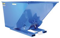Vestil D-250-MD Medium Duty Self-Dumping Hopper with Bumper Release, Steel, 4000 lb. Capacity, Overall L x W x H (in.) 68-3/8" x 69-9/16" x 51-3/4", Blue