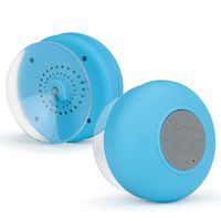 Audio and Music, BoxWave [Universal SplashBeats Bluetooth Speaker] Waterproof, Silicone Speaker with Suction for Smartphones and Tablets - Aqua Blue