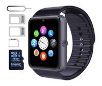 eMARS smart1899 Smart Watch GT08 Bluetooth with 16 GB SD Card and Sim Card Slot for Android Samsung S5 S6 Note 4 5 HTC, Sony, LG and iPhone 5/5S/6/6 Plus Smartphones - Black