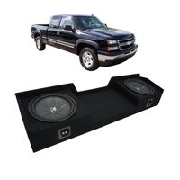 Compatible with 1999-2006 Chevy Silverado Ext Cab Truck Kicker CompR CWR12 Dual 12" Sub Box Enclosure - Final 2 Ohm