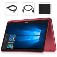 Dell Inspiron 11.6" LED Anti-Glare Touchscreen 2 in 1 2018 Newest Laptop Computer, AMD A9-9420e up to 2.7GHz, HDMI, WiFi, Bluetooth, Windows 10 with Bonus Combo (8GB|256GB SSD, Red)