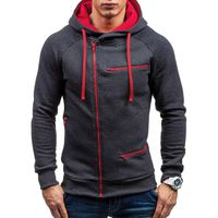 Snowfoller Men's Autumn Outwear Casual Solid Color Long Sleeve Pullover Hoodie Winter Warm Sport Sweatshirt Coat