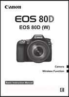 Canon EOS 80D Digital Camera User's Instruction Manual Book