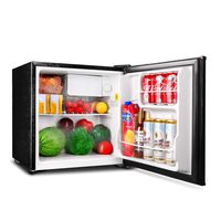 TACKLIFE Mini Fridge with Freezer Energy Star Single Door, 1.6 Cubic Feet Compact Refrigerator, Super Quiet, Steel, Black, for Dorm, Office, Garage, Camper, Basement- MPBFR161