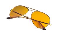 Anti-Blue Blocking Computer Glasses | Amber Orange Readers Block Blue Light | Better Night Sleep Men Women Gold Frame +1.5