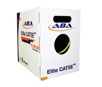 Infinity Cable CAT5e Plenum (CMP), Solid 24AWG UTP, 1000ft, 100% Pure Copper, UL Certified, Easy to Pull (Reelex II) Box, Yellow