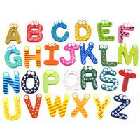  AIUSD Clearance , Baby toys 26pcs Letters Kids Wooden Alphabet Fridge Magnet Child Educational