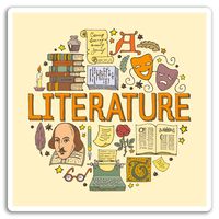 2 x 10cm Literature Vinyl Stickers - English Student Fun Sticker Laptop #17609 (10cm Wide)