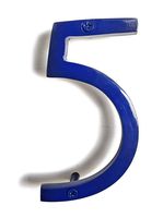 NACH hh-sdw6-blu-5 House Address Number Floating Shadow, Glossy Blue #5