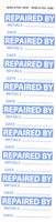 NMC INL10 Inspection Label, Legend"Repaired by", 2-1/4 Length x 1" Height, Pressure Sensitive Vinyl, Blue on White (Pack of 27)