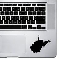 StickAny Palm Series West Virginia WV Sticker for MacBook Pro, Chromebook, and Laptops (Black)
