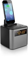 Philips AJT3300/37 Bluetooth Dual Alarm Clock Radio iPhone/Android Speaker Dock Speakerphone Microphone (Black)