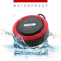 Coby Waterproof Speaker, Shower Speaker,IPX5, Wireless Portable Handheld Bluetooth Speaker Suction Cup, Built in Mic, Handsfree Speakerphone-RED