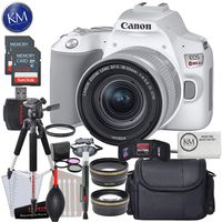Canon EOS Rebel SL3 DSLR Camera with 18-55mm Lens (White) with Deluxe Striker Bundle