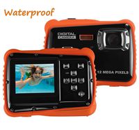 Digital Camera for Kids, Waterproof 12MP HD Underwater Kids Toy Camera Camcorder with 2.0 Inch LCD Display 4X Optical Zoom and Mic (Orange)