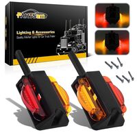 LED Trailer Fender Light Set/2 - Double Face 4" LED Marker Clearance Lights 7Diode