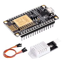 DHT22 AM2302 Digital Temperature Humidity Sensor Module and ESP8266 NodeMCU LUA CP2102 ESP-12E Internet WiFi Development Board for Arduino Electronic Practice DIY (2 Packs)