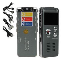 eBoTrade Digital Rechargeable Voice Recorder Dictaphone MP3 Player USB WAV + Microphone Speaker (16GB Memory)
