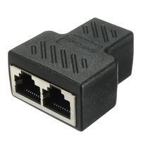 TOOGOO 2 Port RJ45 Splitter Adapter LAN Network Ethernet Extender Connector Plug Lot 1pcs