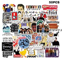 50pcs Friends TV Show Theme Stickers Laptop Stickers Computer Vinyl Sticker Waterproof Bike Skateboard Luggage Decal Graffiti Patches Decal (Friends)