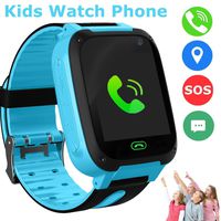 Kids Smart Watch Phone, LBS/GPS Tracker Smart Watch for 3-12 Year Old Boys Girls with SOS Camera Sim Card Slot Touch Screen Game Smartwatch Outdoor Activities Toys Birthday Gift (Blue 2)