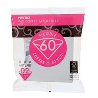 Hario V60 Paper Coffee Filters, Size 02, 100 Count, White