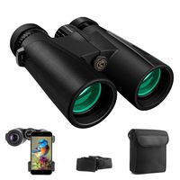 Cayzor 12x42 Binoculars for Adults Compact HD Clear Weak Light Vision Bird Watching - Professional for Travel Stargazing Hunting Concerts Sports - BAK4 Prism FMC Lens Phone Mount Strap Carrying Bag