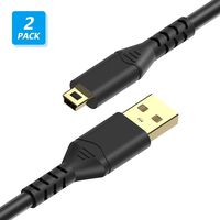 Mini USB Cable, Benicabe (2-Pack 3FT) Mini USB to USB 2.0 Cable for TI-84 Plus CE Graphing Calculator, Gopro Hero 4/3+, PS3 Controller, MP3 Player, Dash Cam, Digital Camera, GPS, PDAs and More