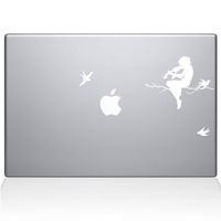 The Decal Guru Moonlight Melodies MacBook Decal Vinyl Sticker - 12" MacBook - White (0065-MAC-12M-W)