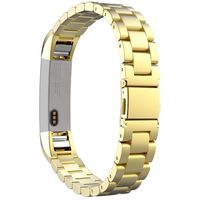 MoKo Fitbit Alta HR and Alta Band, Universal Stainless Steel Replacement Watch Band Strap Bracelet with Spring Pin for Fitbit Alta/Fitbit Alta HR, Tracker NOT Included - Gold