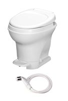 Aqua-Magic V RV Toilet Pedal Flush with Hand Sprayer / High Profile / White - Thetford 31679