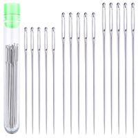 UA Crafts Assorted Large-Eye Hand Sewing Needles - 15 Pcs Big Eye Stitching Needles (2.4", 2.2" and 2")