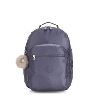 Kipling Seoul Large 15" Laptop Metallic Backpack Enchanted Purple Metallic