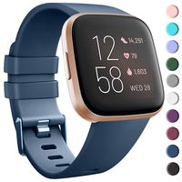 Tobfit Sport Bands Compatible with Versa/Versa Lite/SE, Soft TPU Wristbands Accessories for Women Men, Blue, Large